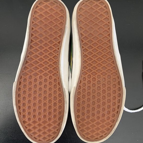 Kenzo Vans Collaboration Sneakers Men's 7 Women 8.5 green Yellow Skateboard - Picture 6 of 9